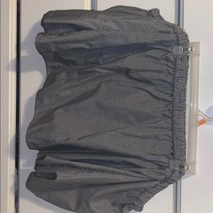 Off the shoulder plaid blouse